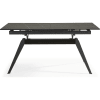 Table à manger rectangulaire extensible céramique noir/doré 160/220cm