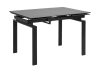 Table à manger extensible 120/200 cm en céramique aspect marbre noir