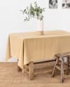 Tischdecke aus Leinen, Beige, 150x100 cm