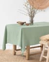 Tischdecke aus Leinen, Grün, 150x150 cm