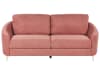 Canapé 3 places 3 personnes en polyester rose