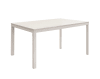 Tavolo legno, finitura bianco e metallo bianco, allungabile 110x70