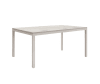 Tavolo legno, finitura marmo e metallo bianco, allungabile 110x70