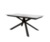 Tavolo legno,finitura marmo bianco,base antracite,allungabile 160x90