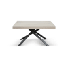 Tavolo legno, finitura olmo perla, base antracite, allungabile 140x90