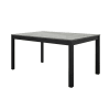 Tavolo legno, finitura grigio e metallo antracite, allungabile 120x80