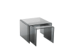 Tables basses carrées gigognes en verre L65