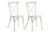 Lot de 2 chaise de jardin bistrot empilable en aluminium