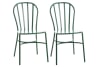 Lot de 2 chaise de jardin empilable en aluminium