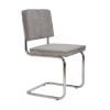 Chaise design en tissu gris clair