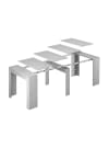 Ausziehbarer Tisch in Holzoptik 51/237x90 cm Beton