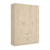 Guardaroba 3 ante effetto legno rovere 150x52h215 cm