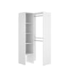 Grande Armoire effet bois blanc 79x88 cm