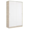 Guardaroba 2 ante effetto legno bianco, rovere 120x50h204 cm