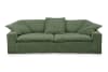 XL Sofa mit abziehbarem Bezug aus Cord, moosgrün