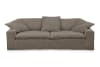 XL Sofa mit abziehbarem Bezug aus Cord, graubraun