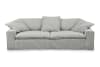 XL Sofa mit abziehbarem Bezug aus Cord, dunkelgrau