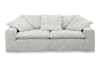 Sofa mit abziehbarem Bezug aus Cord, hellgrau