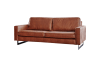 2-Sitzer Sofa aus Kunstleder, cognac