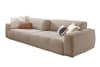 Sofa mit Sitztiefenverstellung aus Cord, taupe