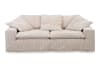 Sofa mit abziehbarem Bezug aus Cord, cremeweiß