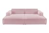 Extrabreites Sofa aus Feincord, rosa