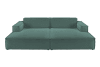 Extrabreites Sofa aus Feincord, grün