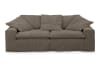 Sofa mit abziehbarem Bezug aus Cord, graubraun