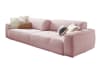 Sofa mit Sitztiefenverstellung aus Cord, rosa