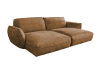 Big Sofa aus Lederimitat, mittelbraun