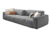 Sofa mit Sitztiefenverstellung aus Cord, grau