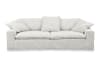 XL Sofa mit abziehbarem Bezug aus Cord, hellgrau