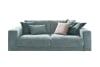 2-Sitzer Sofa aus Cord, hellblau