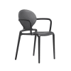 Chaise design en plastique gris anthracite