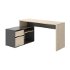Scrivania effetto legno rovere, antracite 139x92h75 cm