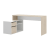 Scrivania effetto legno bianco, rovere 139x92h75 cm