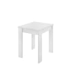Table extensible effet bois blanc 79/134x67