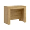 Table extensible effet bois de chêne noué 54/239x90