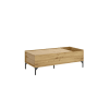 Tavolino da salotto effetto legno rovere nodi