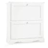 Scarpiera in legno bianco 79x30x90