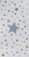 Maschinenwaschbarer Kinderteppich Sterne Mehrfarbig/Blau 80x150