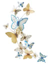 Pannello decorativo 3D in metallo con farfalle cm 59,5x4x111,5