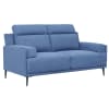 2-Sitzer Sofa Stoffbezug Blau