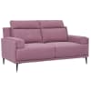 2-Sitzer Sofa Stoffbezug Rosa