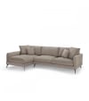 3-Sitzer Ecksofa Stoffbezug Beige