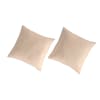 2 Fundas de almohada de lino y algodón orgánico 80x80 cm rosa claro