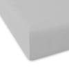 Drap-housse 100% coton percale gris 90x200+28 cm