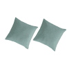 2 Fundas de almohada de lino y algodón orgánico 80x80 cm verde claro