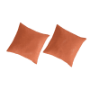 2 Fundas de almohada de lino y algodón orgánico 80x80 cm caldera
