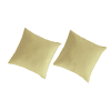 2 Fundas de almohada de lino/algodón orgánico 65x65cm amarillo claro